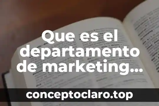 Qué es 4P en marketing 7 Que es el departamento de marketing de un hotel