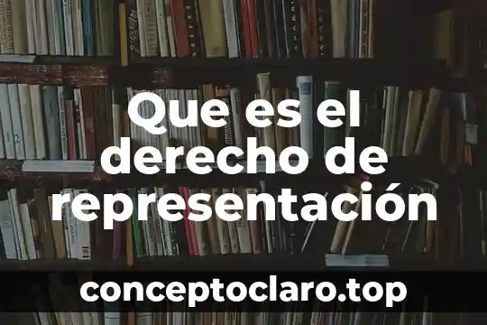 Que es el derecho de representación