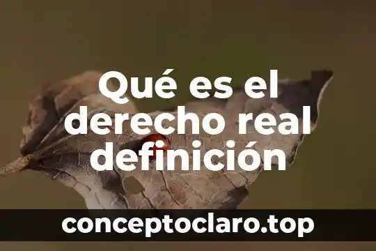 Que es un sobrenombre en derecho civil 8 Qué es el derecho real definición