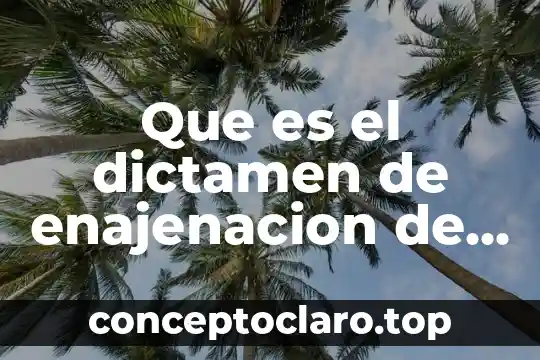 Que es el dictamen de enajenacion de acciones