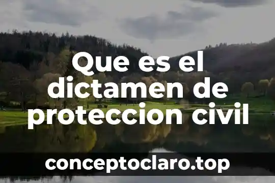 Que es el dictamen de proteccion civil