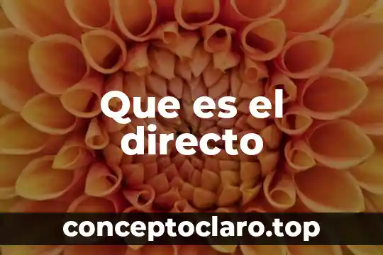 Que es el directo