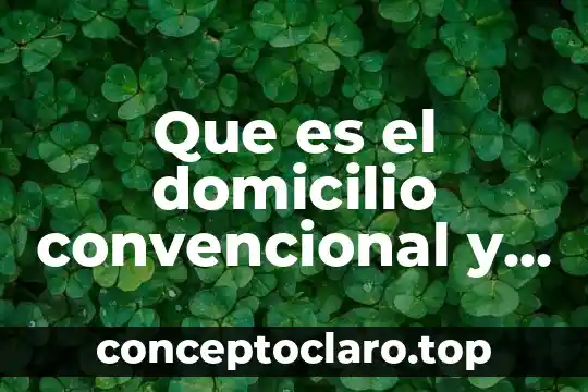 Que es el domicilio convencional y domicilio procesal
