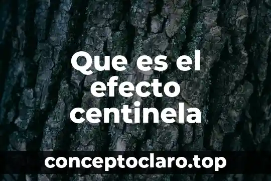 Que es el efecto centinela
