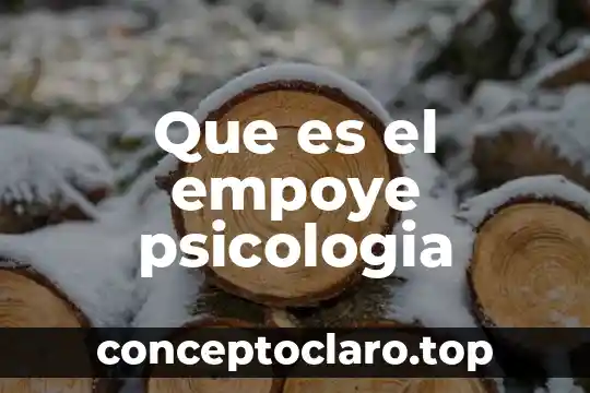 Que es el empoye psicologia