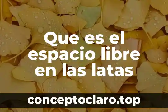 Que es el espacio libre en las latas