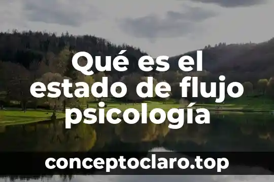 Qué es el estado de flujo psicología