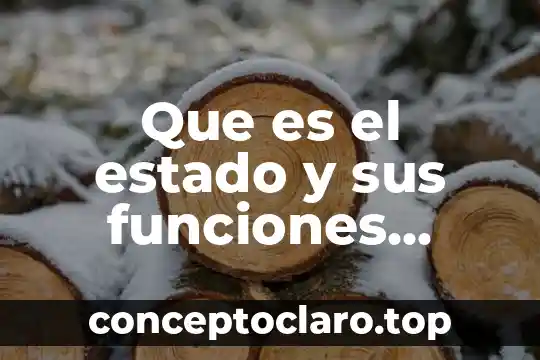 Que es el estado y sus funciones como estructura politica