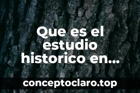 Qué es los niveles de estudio de la ecología 6 Que es el estudio historico en una investigacion