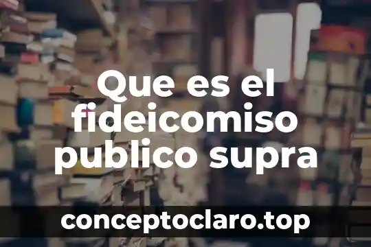 Que es el fideicomiso publico supra