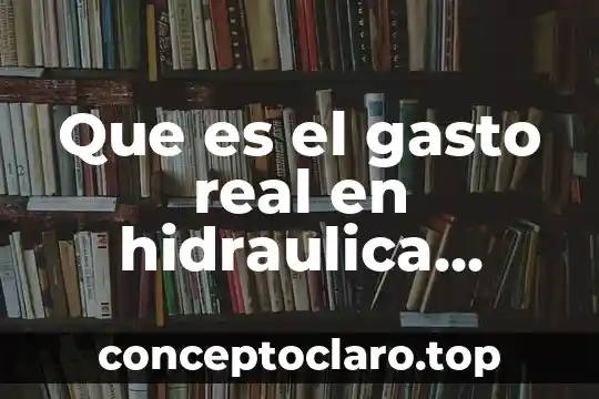 Que es el gasto real en hidraulica yahoo