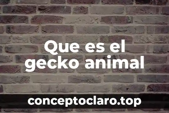 Que es el gecko animal