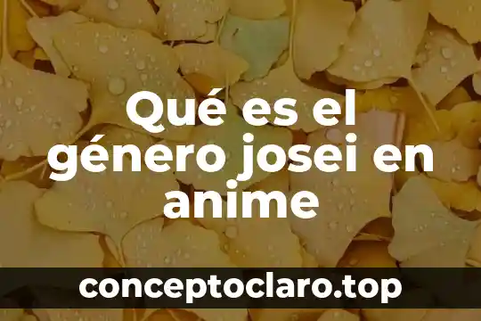 Qué es el género josei en anime