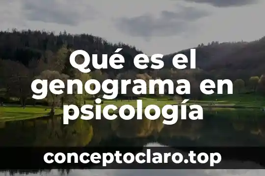 Qué es el genograma en psicología