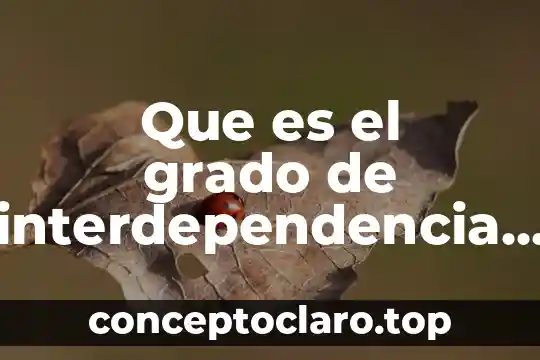 Que es el grado de interdependencia del sistema