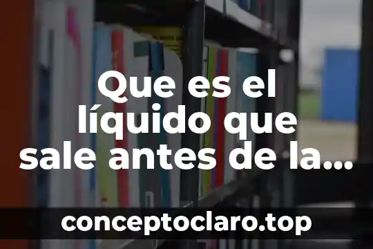 Cuando la prueba de embarazo sale lineas distintas que es 5 Que es el líquido que sale antes de la eyaculación