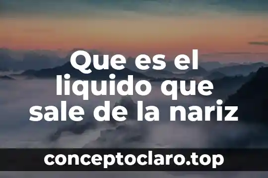 Cloruro de magnesio solido o liquido que es 4 Que es el liquido que sale de la nariz
