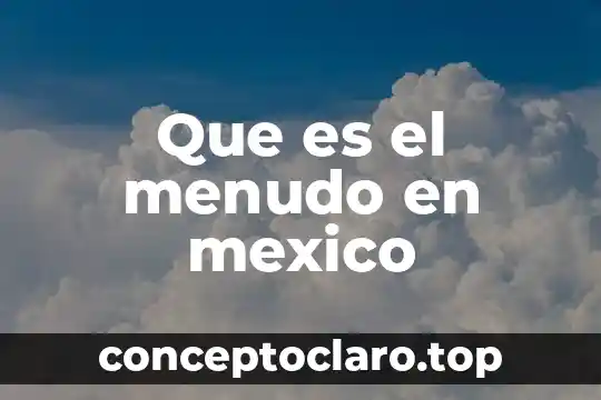 Que es el menudo en mexico