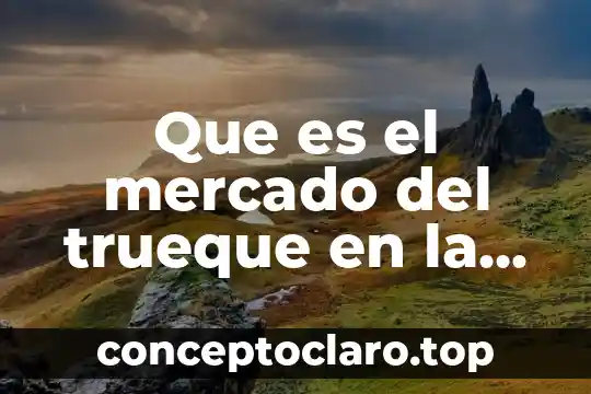 Que es el trueque y sus caracteristicas 5 Que es el mercado del trueque en la cdmx