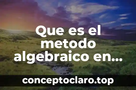 Que es l en matematicas 5 Que es el metodo algebraico en calculo l