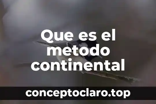 Que es el metodo continental