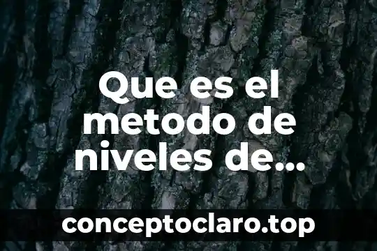 Que es el metodo de niveles de sueldo