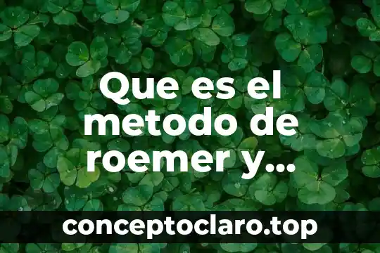 Que es el metodo de roemer y michelson
