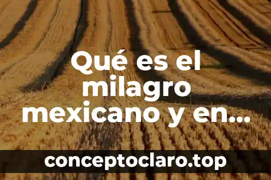 Qué es el milagro mexicano y en qué consiste