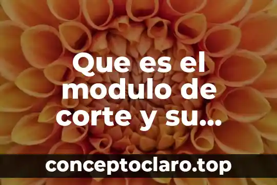 Qué es corte láser 7 Que es el modulo de corte y su formula