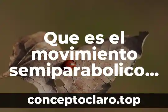 Que es el movimiento semiparabolico ejemplos