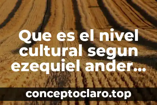 Qué es un diagnóstico según Ezequiel Ander Egg 5 Que es el nivel cultural segun ezequiel ander egg