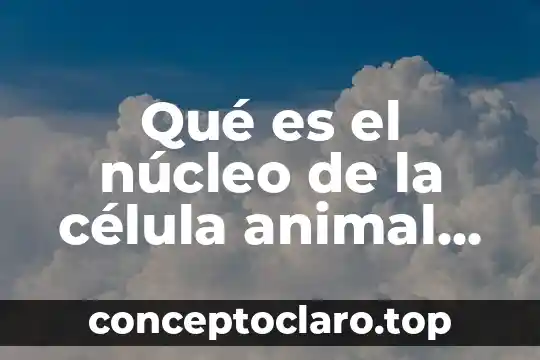 El animal pacarana 8 Qué es el núcleo de la célula animal yahoo