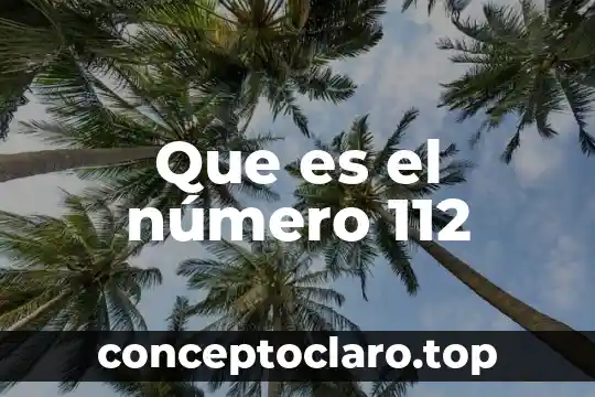 Que es el número 112