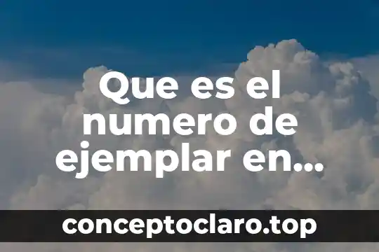 Que es el numero de ejemplar en referencia apa