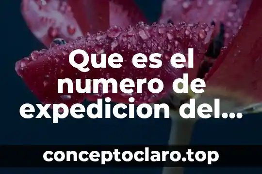 Que es el numero de expedicion del dni