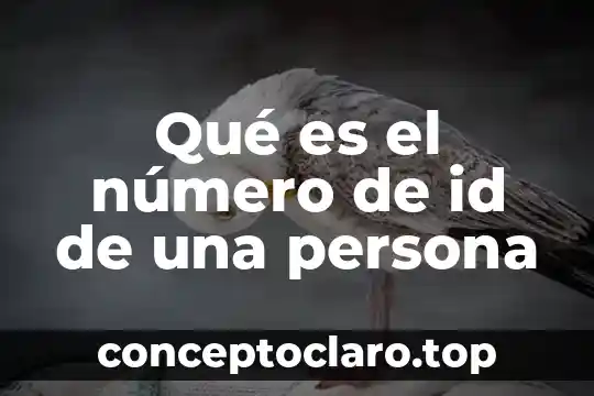 Que es id de un computador 3 Qué es el número de id de una persona