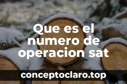 Que es el numero de siac 7 Que es el numero de operacion sat