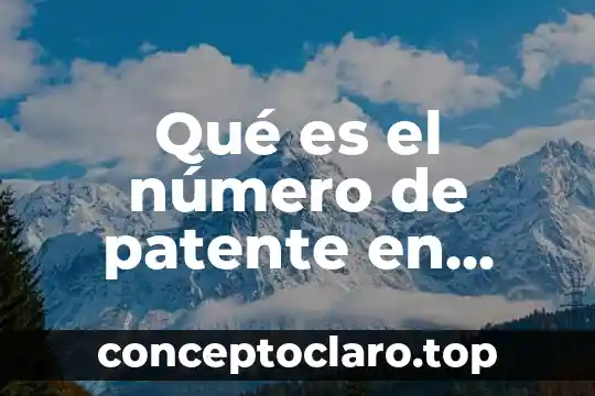Número cuántico m que es 8 Qué es el número de patente en importaciones