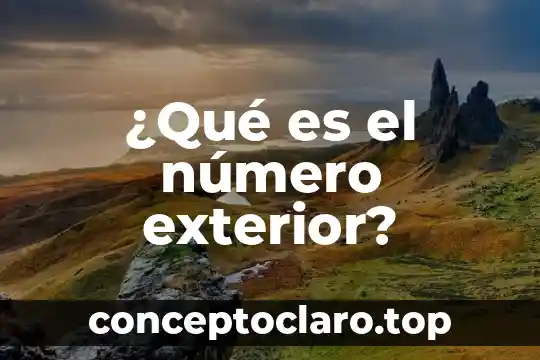 ¿Qué es un número entero? 4 ¿Qué es el número exterior?