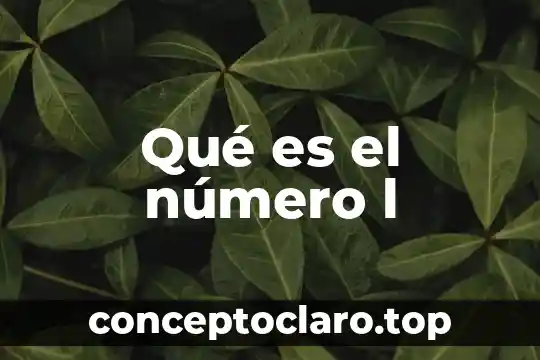 Que es l en matematicas 3 Qué es el número l