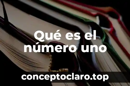 Qué es el número uno
