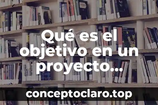 Qué es el objetivo en un proyecto ejecutivo