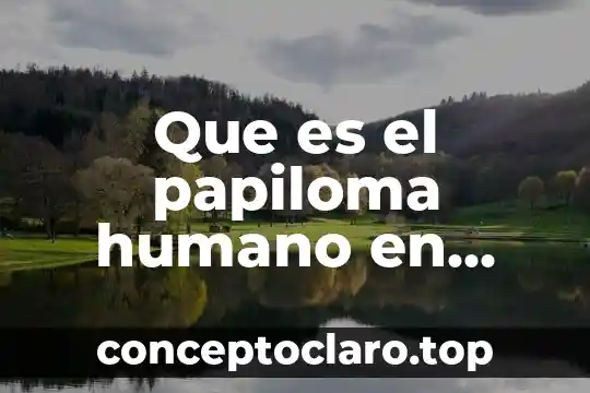 Que es el papiloma humano en pareja