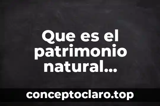Que es el patrimonio natural ejemplos
