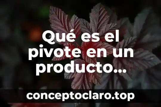 Qué es el pivote en un producto mínimo viable