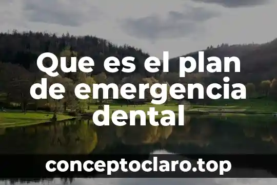 Que es el plan de emergencia dental