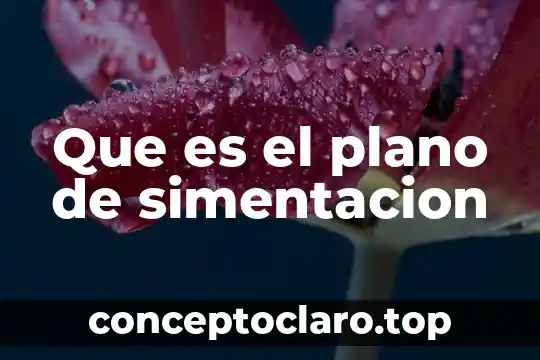 Que es el plano de simentacion