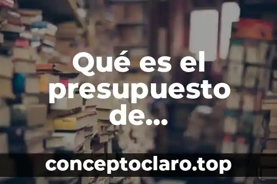 Qué es el presupuesto de administración