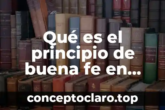 Qué es el principio de buena fe en materia fiscal