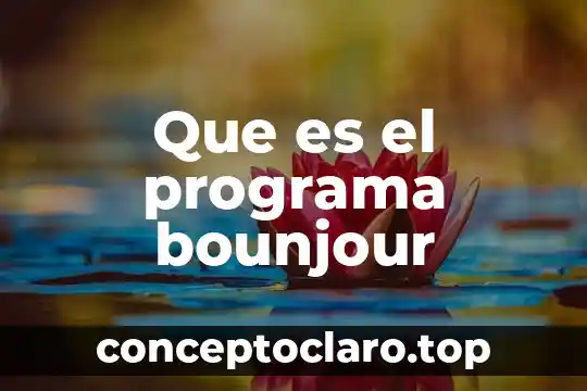 Que es el significado de leyenda 3 Que es el programa bounjour